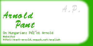 arnold pant business card